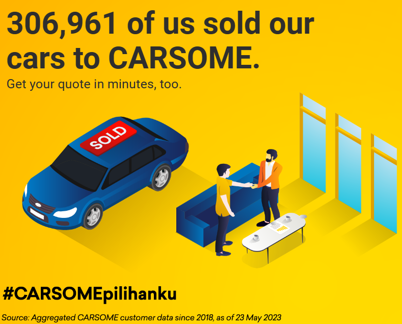 Cara nak jual kereta lama di Carsome